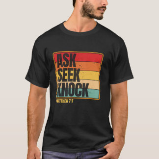 Camiseta Peça Busque Bata Mateus 7 7 Cristãos Homens Mulher
