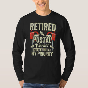 Camiseta Peça de aposentadoria da operadora de correio post