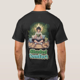 Camiseta Peça de Arte de Leitura de Jardim Aconchegante