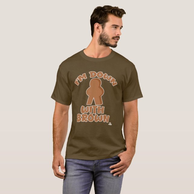 Camiseta Peça de escolha do jogo divertido com Brown (Frente Completa)