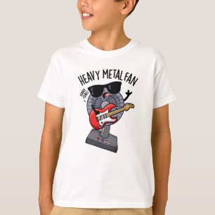 Camiseta Peça de Música Engraçada Com Ventilador Heavy Meta