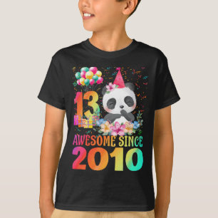 Camiseta Peça de Panda Unicorn 13 de 13 anos de idade