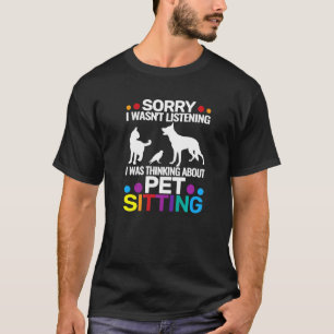 Camiseta Peça de Pet Care Masculina Sentada Pet Bonita