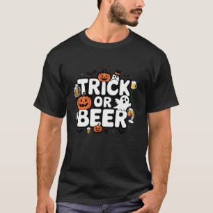 Camiseta Peça de picada ou Dia de as Bruxas engraçado de ce