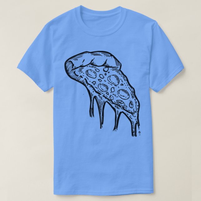 Camiseta Peça De Pizza Gooey (Frente do Design)