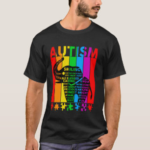 Camiseta Peça de Puzzle de Arco-íris de Conscientização do