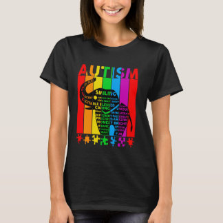 Camiseta Peça de Puzzle de Arco-íris de Conscientização do