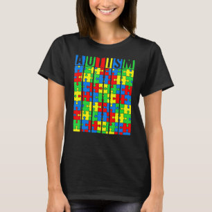 Camiseta Peça de Puzzle de Consciência do Autismo Meninos M