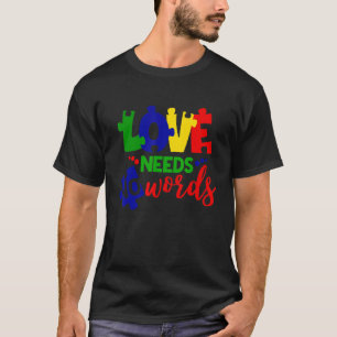 Camiseta Peça de Puzzle de Consciência do Autismo Sem Palav