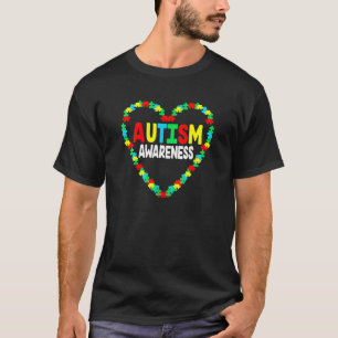 Camiseta Peça de Puzzle do Coração de Consciencialização do