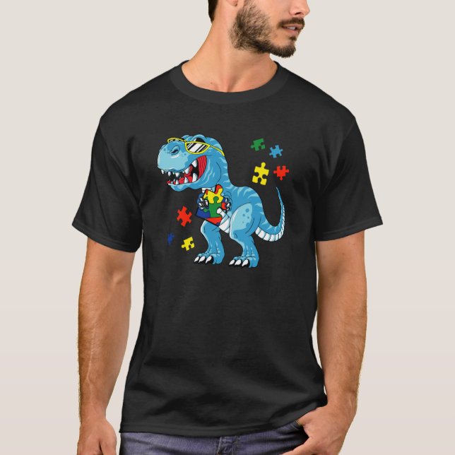 Camiseta Peça de Puzzle do Mês de Conscientização do Autism (Frente)