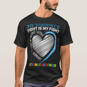 Camiseta Peça de Quebra-cabeça Azul de Conscientização do A