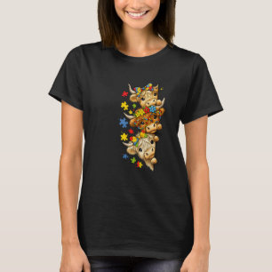 Camiseta Peça de Quebra-Cabeça de Conscientização sobre Aut