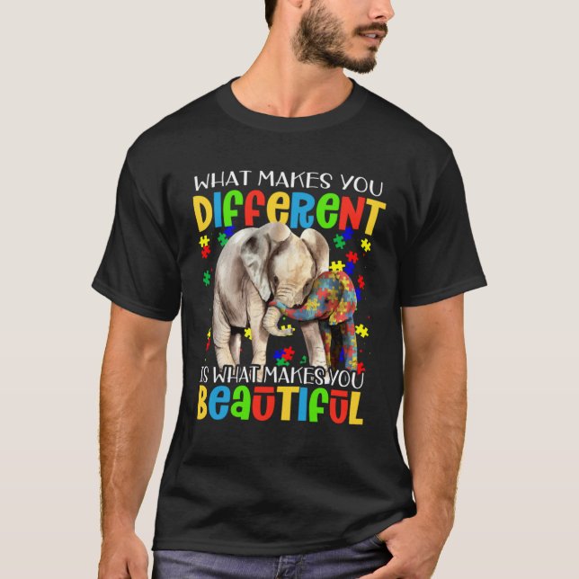 Camiseta Peça de Quebra-Cabeça de Conscientização sobre Aut (Frente)