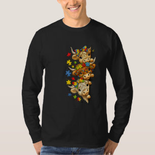 Camiseta Peça de Quebra-Cabeça de Conscientização sobre Aut