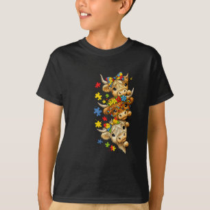 Camiseta Peça de Quebra-Cabeça de Conscientização sobre Aut