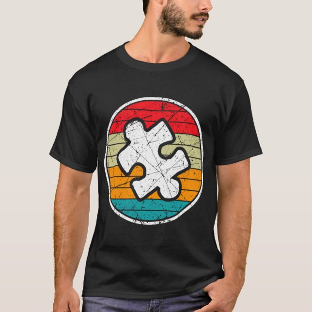 Camiseta Peça de quebra-cabeça do autismo - teia da neurodi (Frente)