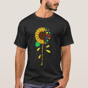 Camiseta Peça de Quebra-cabeça do Girassol Inspirador Consc