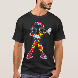 Camiseta Peça de Quebra-Cabeça Fita de Dabbing Consciente
