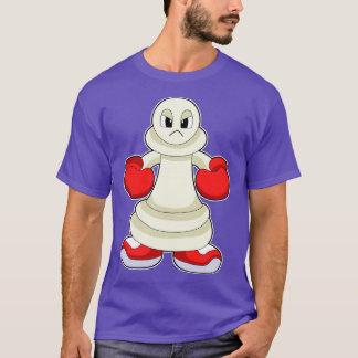 Camiseta Peça de xadrez como Boxer com luvas "in a box"