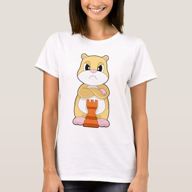 Camiseta Peça de xadrez de Hamster King Chess (Frente)