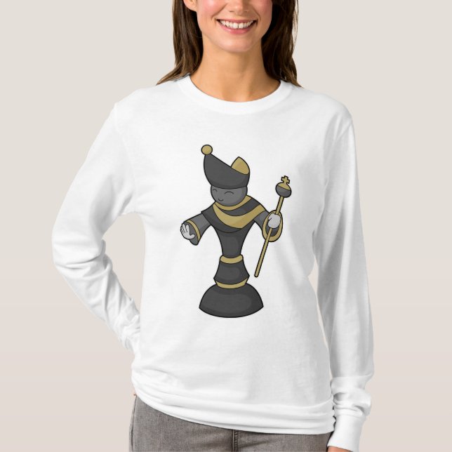 Camiseta Peça de xadrez Funcionarios Bishop Chess (Frente)