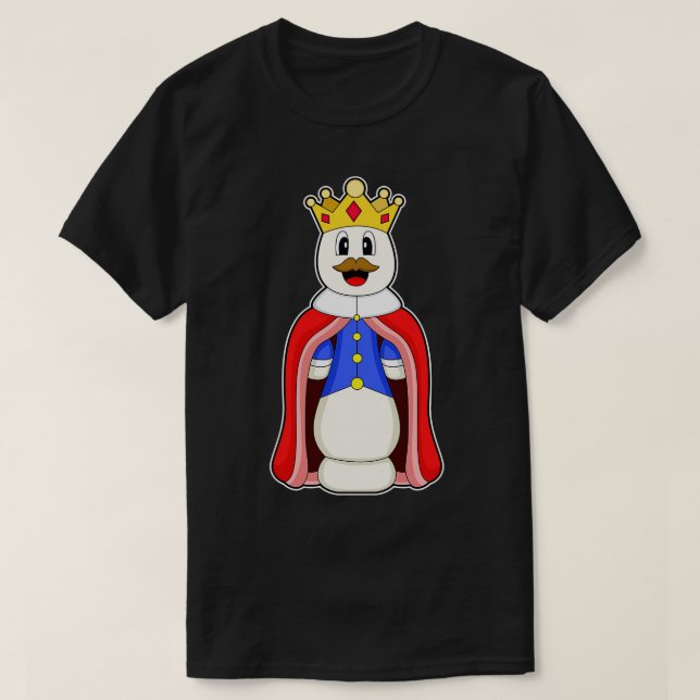 Camiseta Peça de xadrez King Chess (Frente do Design)