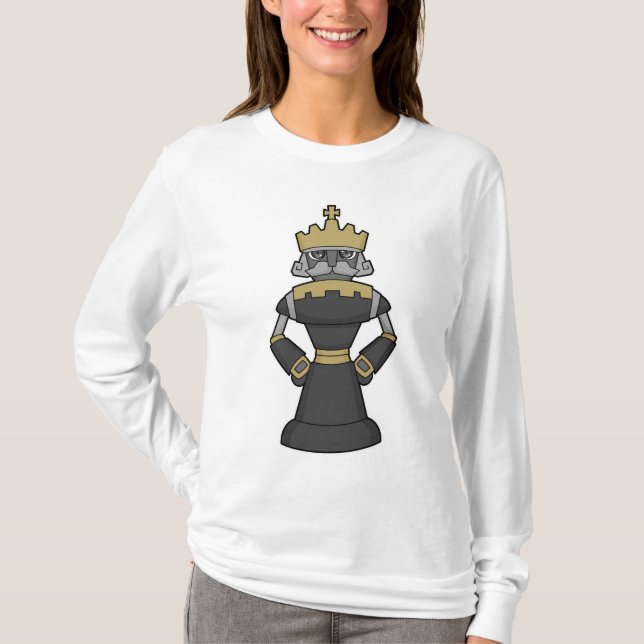 Camiseta Peça de xadrez King Crown Chess (Frente)