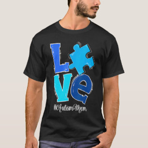 Camiseta Peça do Quebra-Cabeça do Amor Autismo Mãe Dia das