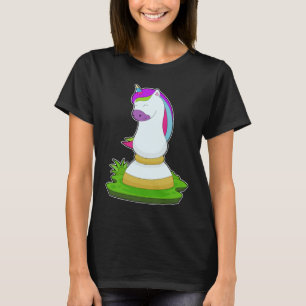 Camiseta Peça do Unicorn Chess Knight Chess