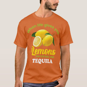 Camiseta Peça Por Lêmon Engraçado De Tequila De Sal