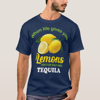 Camiseta Peça Por Lêmon Engraçado De Tequila De Sal