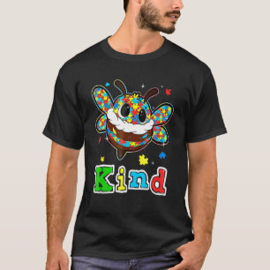 Camiseta Peça Quebra-Cabeça Autismo Abelha Fofa Co