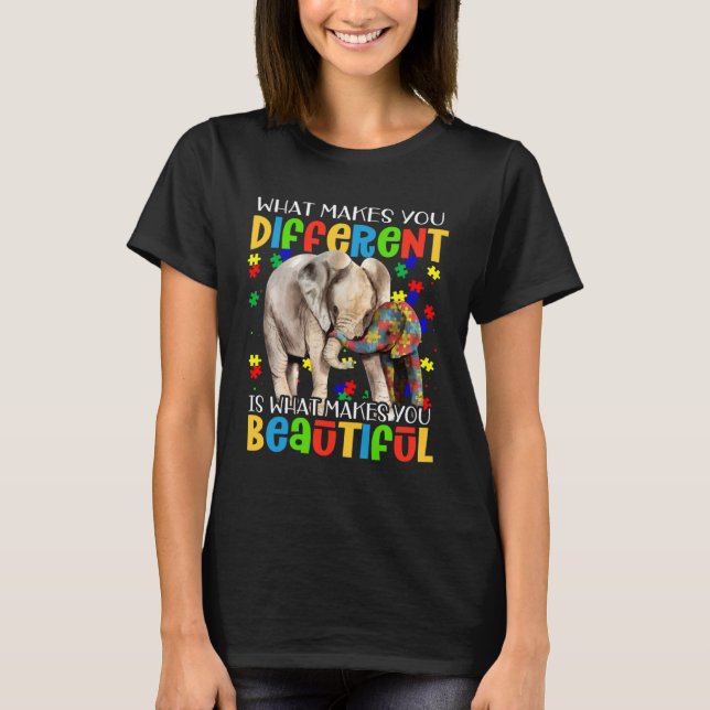 Camiseta Peça Quebra-cabeça de Consciência de Autismo Difer (Frente)