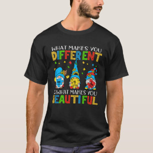 Camiseta Peça Quebra-cabeça de Consciência de Autismo Difer