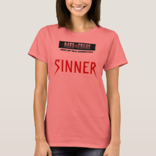 CAMISETA PECADOR DO T-SHIRT DA CAMPAINHA DO WHITE/BLACK DAS