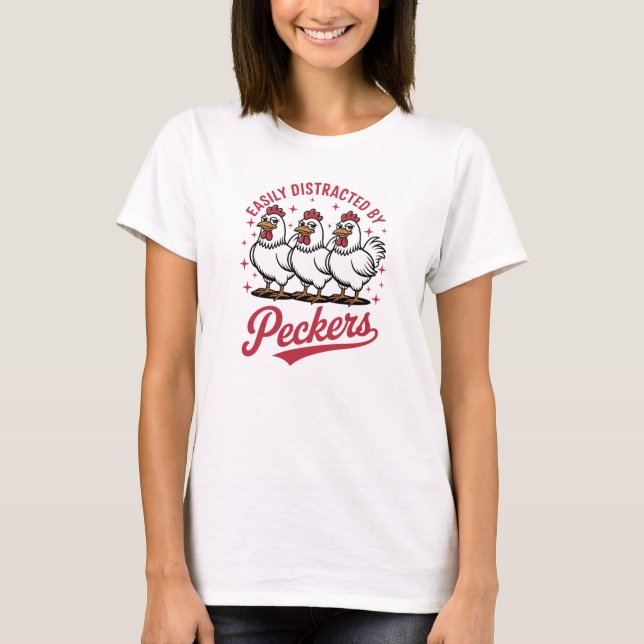 Camiseta Pecadores de Fazenda Facilmente Distraídos (Frente)