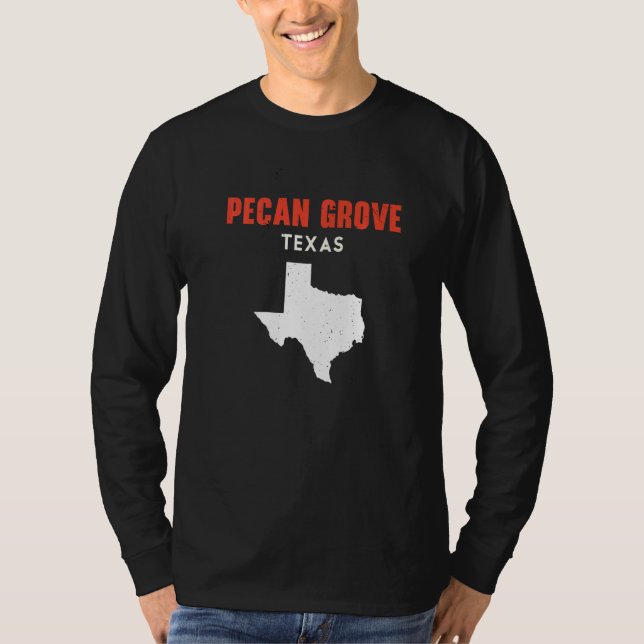 Camiseta Pecan Grove Texas USA State America Travel Texas   (Frente)