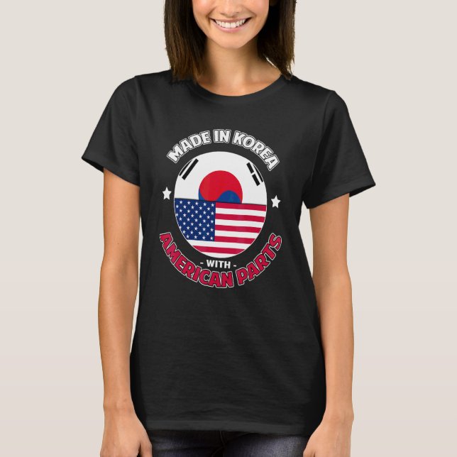Camiseta Peças Coreano Americanas Ancestralidade Coreia do  (Frente)