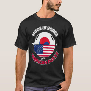 Camiseta Peças Coreano Americanas Ancestralidade Coreia do 