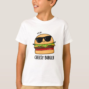 Camiseta Peças de Comida Engraçadas Cheesy Burger