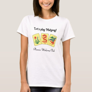 Camiseta Peças de Mah jongg #2 “Vamos jogar Mahjong!”
