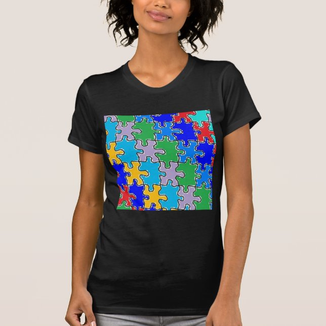 Camiseta peças de puzzle do autismo 41 (Frente)
