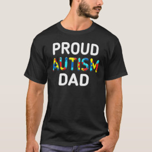 Camiseta Peças de Quebra-cabeça com Pai de Autismo Ortoso Ú