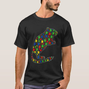 Camiseta Peças de Quebra-Cabeça de Animais Gerbil Conscient