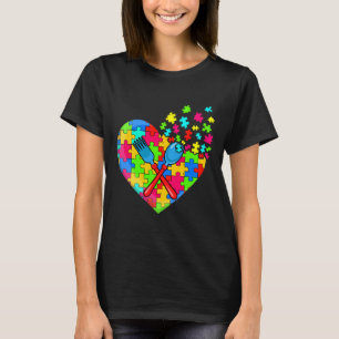 Camiseta Peças de Quebra-cabeça de Coração de Chef dão supo