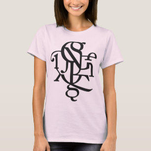 Camiseta Peças de um t-shirt do caráter