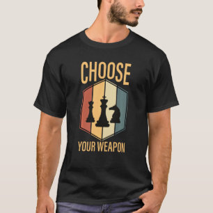 Camiseta Peças De Xadrez Escolhem O Seu Plano De Arma O Esp