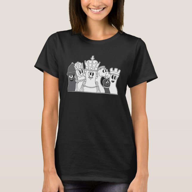 Camiseta Peças de Xadrez Lindas (Frente)