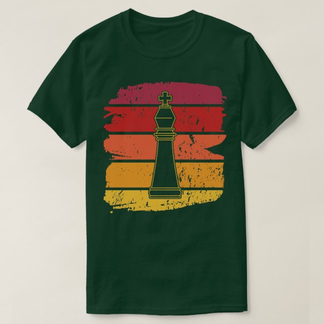 Camiseta Peças de Xadrez Retro 4 (Frente do Design)